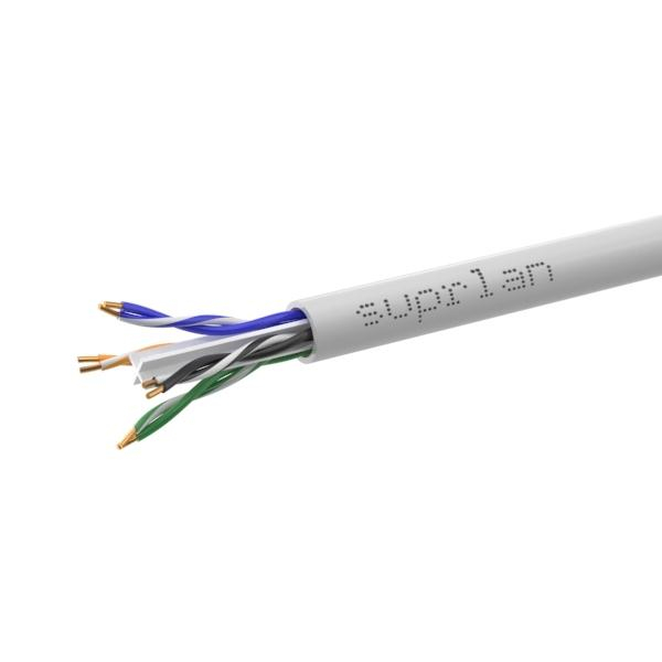 Кабель витая пара U/UTP кат.6 4х2х23AWG solid Cu PVC Six сер. (м) SUPRLAN 01-0316-1 ТехноИмпульс