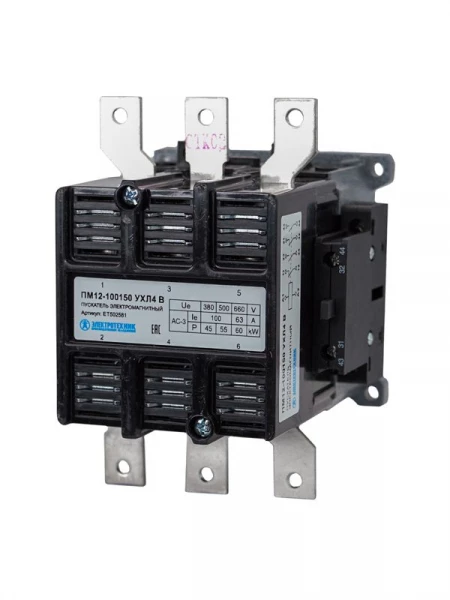 Пускатель ПМ 12-100150 УХЛ4 В 100А кат. 220В AC 2НО+2НЗ Электротехник ET502581 ТехноИмпульс