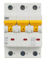 Выключатель автоматический модульный 3п C 40А 6кА ВА47-60M KARAT IEK MVA31-3-040-C ТехноИмпульс