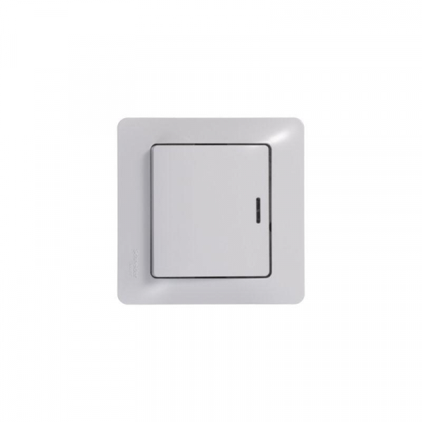 Выключатель 1-кл. СП Glossa 10А IP20 (сх. 1а) 10AX с подсветкой механизм бел. SE GSL000113 ТехноИмпульс