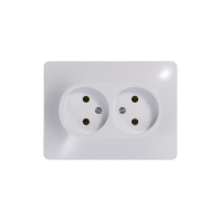 Розетка 2-м СП Glossa 16А IP20 без заземл. бел. SE GSL000120 ТехноИмпульс