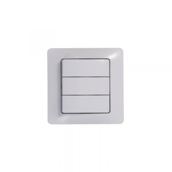 Выключатель 3-кл. СП Glossa 10А IP20 (сх. 1+1+1) 10AX механизм бел. SE GSL000131 ТехноИмпульс