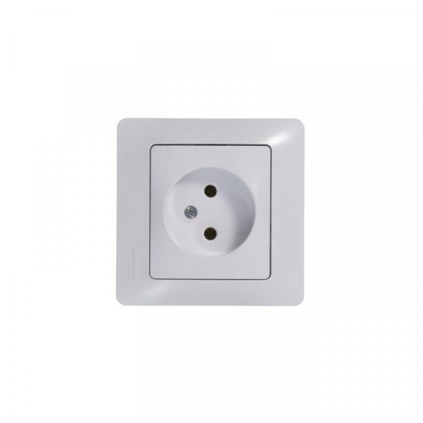 Розетка 1-м СП Glossa 16А IP20 без заземл. механизм бел. SE GSL000141 ТехноИмпульс