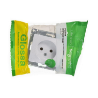 Розетка 1-м СП Glossa 16А IP20 без заземл. механизм бел. SE GSL000141 ТехноИмпульс
