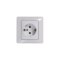 Розетка 1-м СП Glossa 16А IP20 с заземл. в сборе бел. SE GSL000142 ТехноИмпульс