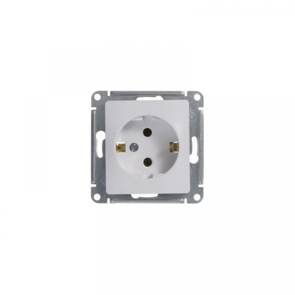 Розетка 1-м СП Glossa 16А IP20 с заземл. механизм бел. SE GSL000143 ТехноИмпульс