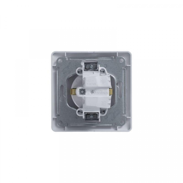 Розетка 1-м СП Glossa 16А IP20 с заземл. защ. шторки в сборе бел. SE GSL000144 ТехноИмпульс