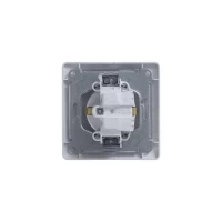 Розетка 1-м СП Glossa 16А IP20 с заземл. защ. шторки в сборе бел. SE GSL000144 ТехноИмпульс