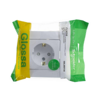 Розетка 1-м СП Glossa 16А IP20 с заземл. защ. шторки в сборе бел. SE GSL000144 ТехноИмпульс