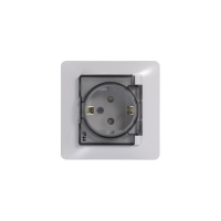 Розетка 1-м СП Glossa 16А IP44 с заземл. защ. шторки с крышкой в сборе бел. SE GSL000148 ТехноИмпульс