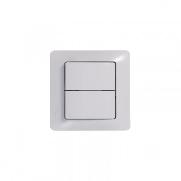 Выключатель 2-кл. СП Glossa 10А IP20 (сх. 5) 10AX механизм бел. SE GSL000151 ТехноИмпульс