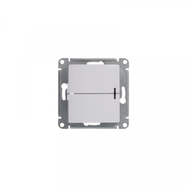 Выключатель 2-кл. СП Glossa 10А IP20 (сх. 5а) 10AX с подсветкой механизм бел. SE GSL000153 ТехноИмпульс