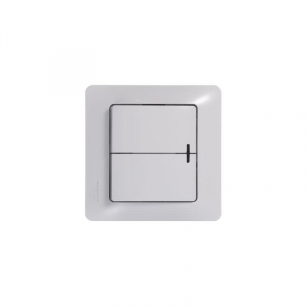 Выключатель 2-кл. СП Glossa 10А IP20 (сх. 5а) 10AX с подсветкой механизм бел. SE GSL000153 ТехноИмпульс