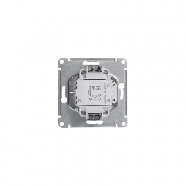 Выключатель 2-кл. СП Glossa 10А IP20 (сх. 5а) 10AX с подсветкой механизм бел. SE GSL000153 ТехноИмпульс