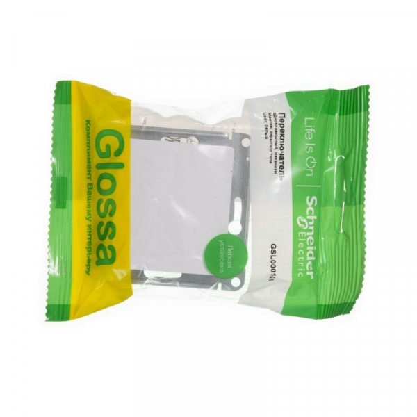 Переключатель проходной 1-кл. СП Glossa 10А IP20 (сх. 6) 10AX механизм бел. SE GSL000161 ТехноИмпульс