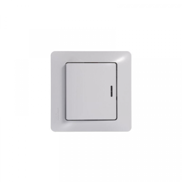 Переключатель проходной 1-кл. СП Glossa 10А IP20 (сх. 6а) 10AX с подсветкой механизм бел. SE GSL000163 ТехноИмпульс