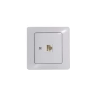 Розетка компьютерная 1-м СП Glossa RJ45 кат.5E механизм бел. SE GSL000181K ТехноИмпульс