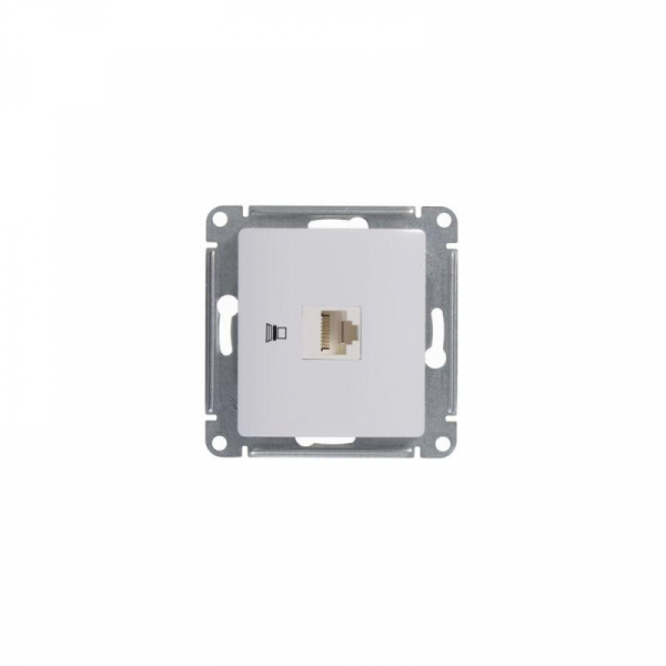 Розетка компьютерная 1-м СП Glossa RJ45 кат.5E механизм бел. SE GSL000181K ТехноИмпульс