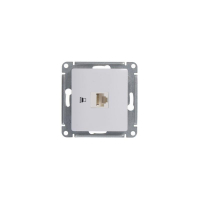 Розетка компьютерная 1-м СП Glossa RJ45 кат.5E механизм бел. SE GSL000181K ТехноИмпульс