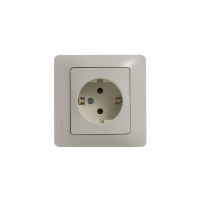 Розетка 1-м СП Glossa 16А IP20 с заземл. в сборе беж. SE GSL000242 ТехноИмпульс