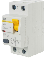 Выключатель дифференциального тока (УЗО) 2п 25А 100мА тип AC ВД1-63 KARAT IEK MDV10-2-025-100 ТехноИмпульс