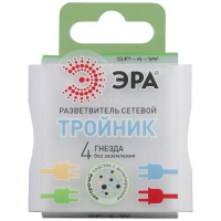 Разветвитель 4-м без заземл. 16А IP20 SP-4-W бел. Эра Б0005103 ТехноИмпульс