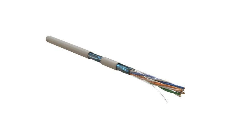 Кабель витая пара F/UTP кат.5E 4х2х0.51мм 24AWG solid PVC FUTP4-C5E-S24-IN-PVC-GY-305 сер. (м) Hyperline 42052 ТехноИмпульс