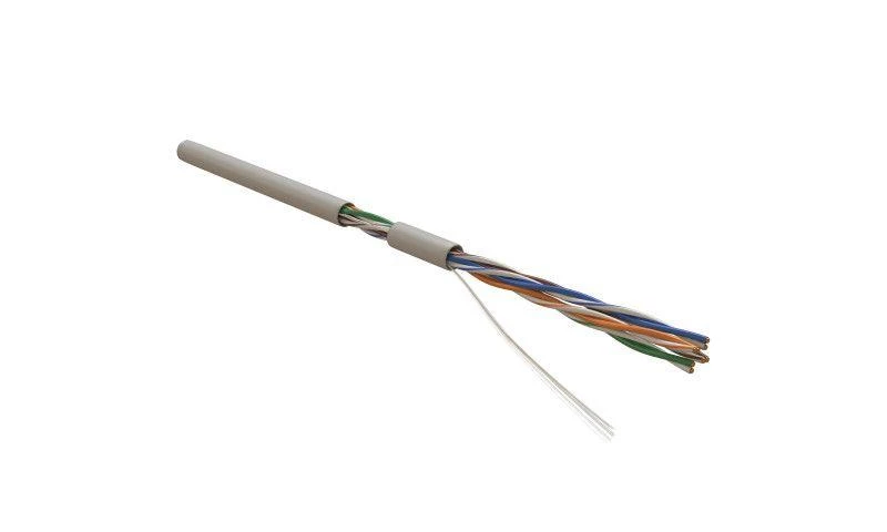 Кабель витая пара U/UTP кат.5E 4х2х24AWG solid PVC UUTP4-C5E-S24-IN-PVC-GY-305 сер. (м) Hyperline 41903 ТехноИмпульс