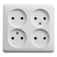Розетка 4-м ОП Этюд 16А IP20 250В без заземл. без защ. шторок бел. SE PA16-205B ТехноИмпульс