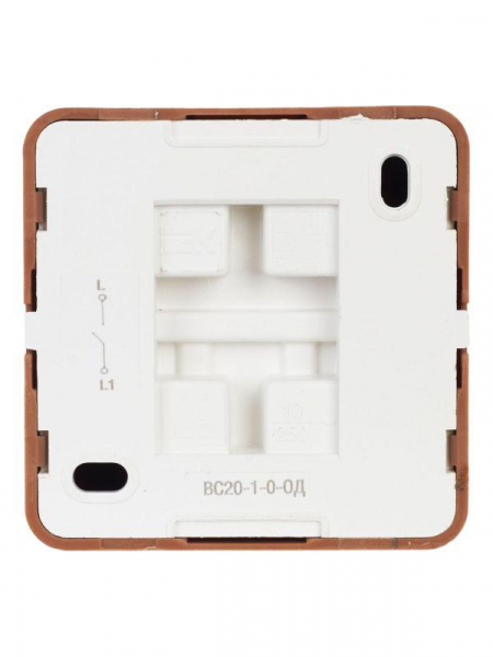 Выключатель 1-кл. ОП Октава 10А IP20 ВС20-1-0-ОД дуб GENERICA EVO10-K04-10-DC ТехноИмпульс