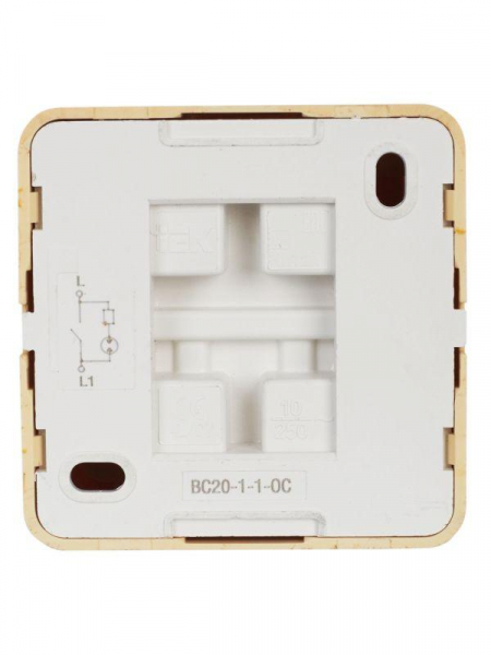 Выключатель 1-кл. ОП Октава 10А IP20 ВС20-1-1-ОС с индикацией сосна GENERICA EVO11-K03-10-DC ТехноИмпульс