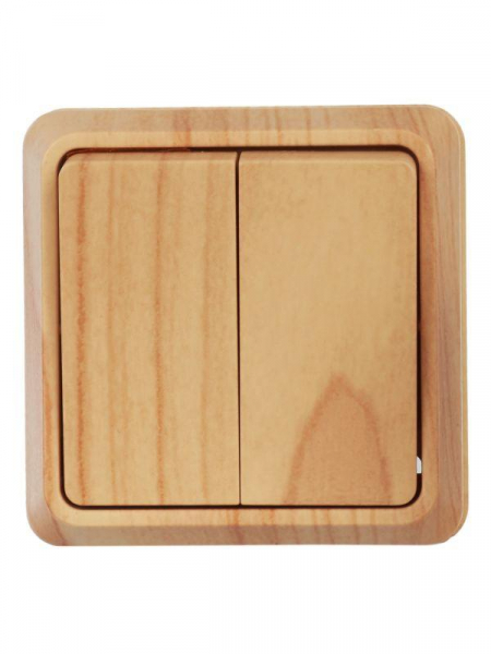 Выключатель 2-кл. ОП Октава 10А IP20 ВС20-2-0-ОС сосна GENERICA EVO20-K03-10-DC ТехноИмпульс