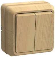 Выключатель 2-кл. ОП Октава 10А IP20 ВС20-2-0-ОС сосна GENERICA EVO20-K03-10-DC ТехноИмпульс