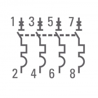 Выключатель автоматический модульный 4п C 25А 4.5кА ВА 47-63 PROxima EKF mcb4763-4-25C-pro ТехноИмпульс