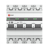 Выключатель автоматический модульный 4п C 25А 4.5кА ВА 47-63 PROxima EKF mcb4763-4-25C-pro ТехноИмпульс