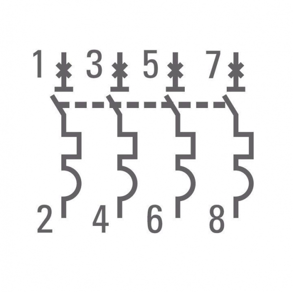 Выключатель автоматический модульный 4п C 32А 4.5кА ВА 47-63 PROxima EKF mcb4763-4-32C-pro ТехноИмпульс