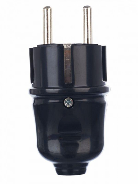 Вилка прямая ВПп10-02-Ст разборная с заземл. контактом 16А черн. IEK EVP10-16-01-K02 ТехноИмпульс