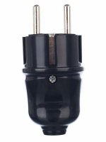 Вилка прямая ВПп10-02-Ст разборная с заземл. контактом 16А черн. IEK EVP10-16-01-K02 ТехноИмпульс