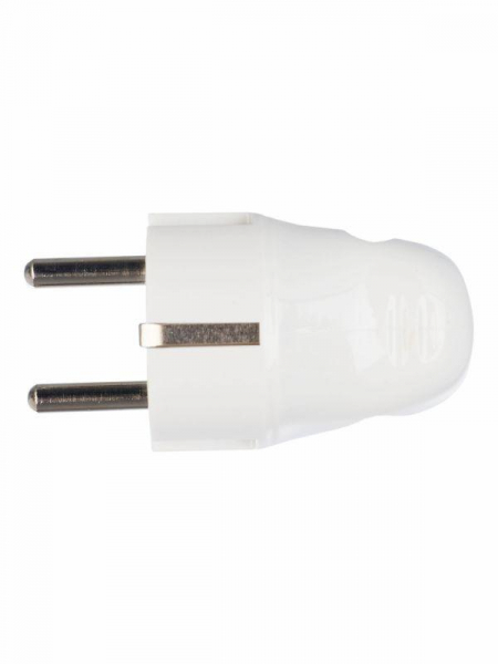 Вилка угловая ВПу11-01-Ст разборная с заземл. 16А бел. IEK EVP11-16-01-K01 ТехноИмпульс