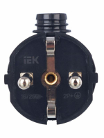 Вилка угловая ВПу11-02-Ст разборная с заземл. 16А черн. IEK EVP11-16-01-K02 ТехноИмпульс