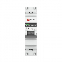 Выключатель автоматический модульный 1п C 5А 4.5кА ВА 47-63 PROxima EKF mcb4763-1-05C-pro ТехноИмпульс