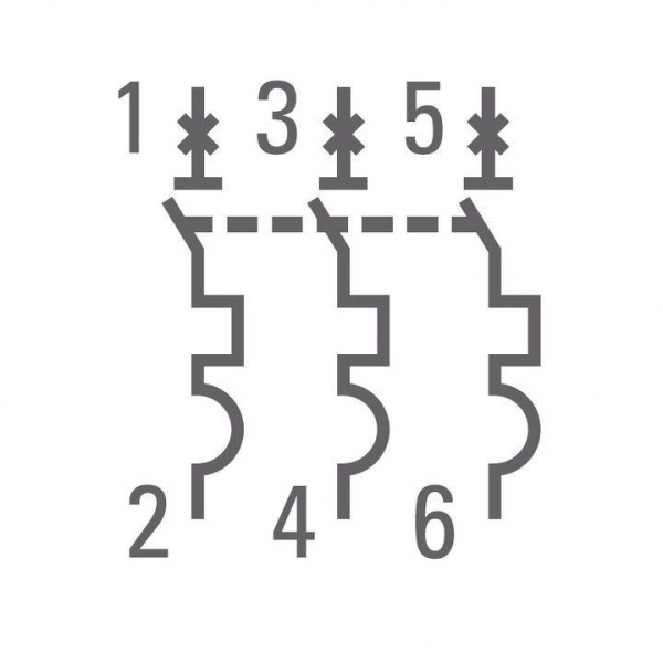 Выключатель автоматический модульный 3п C 2А 4.5кА ВА 47-63 PROxima EKF mcb4763-3-02C-pro ТехноИмпульс