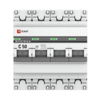 Выключатель автоматический модульный 4п C 50А 4.5кА ВА 47-63 PROxima EKF mcb4763-4-50C-pro ТехноИмпульс