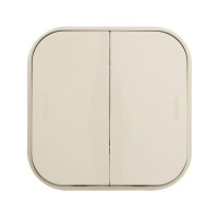 Переключатель проходной 2-кл. ОП Quteo 10А IP20 250В сл. кость IEK 782236 ТехноИмпульс