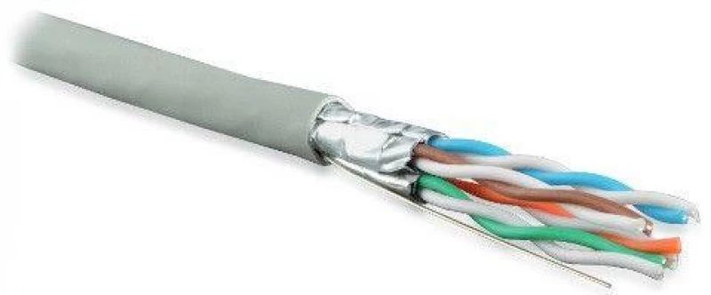 Кабель витая пара U/FTP кат.6 4х2х23AWG solid LSZH нг(А)-HF UFTP4-C6-S23-IN-LSZH-GY-500 (м) Hyperline 47958 ТехноИмпульс