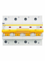 Выключатель автоматический модульный 4п C 100А 10кА ВА47-100 KARAT IEK MVA40-4-100-C ТехноИмпульс