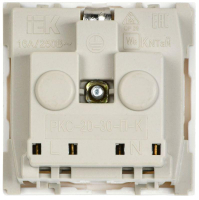 Розетка 1-м 2мод. РКС-20-30-П-К 45х45 с заземл. бел. PRIMER IEK CKK-40D-RSZB2-K01-K ТехноИмпульс