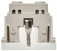 Розетка 1-м 2мод. РКС-20-30-П-К 45х45 с заземл. бел. PRIMER IEK CKK-40D-RSZB2-K01-K ТехноИмпульс