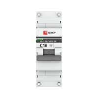 Выключатель автоматический модульный 1п C 16А 10кА ВА 47-100 PROxima EKF mcb47100-1-16C-pro ТехноИмпульс