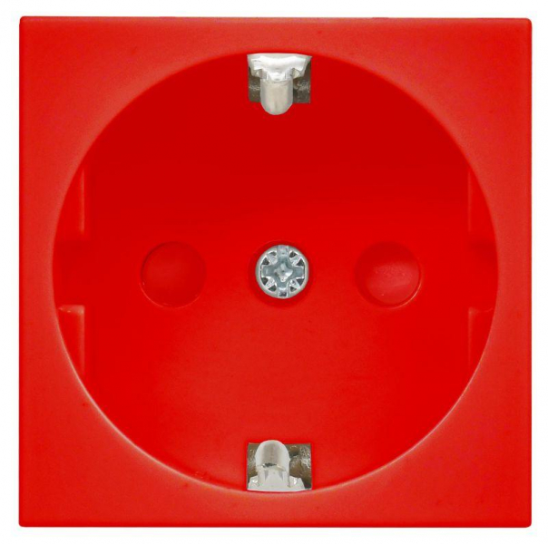 Розетка 1-м 2мод. РКС-20-32-П-К 45х45 с заземл. красн. PRIMER IEK CKK-40D-RSZK2-K04-K ТехноИмпульс